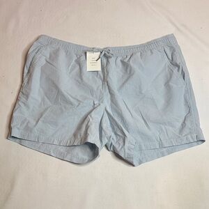 Men's Light Blue Striped Athletic Shorts